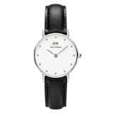 Daniel Wellington Classy Sheffield White Dial Black Leather Strap Watch For Women - DW00100068 Buy Now By Daniel Wellington