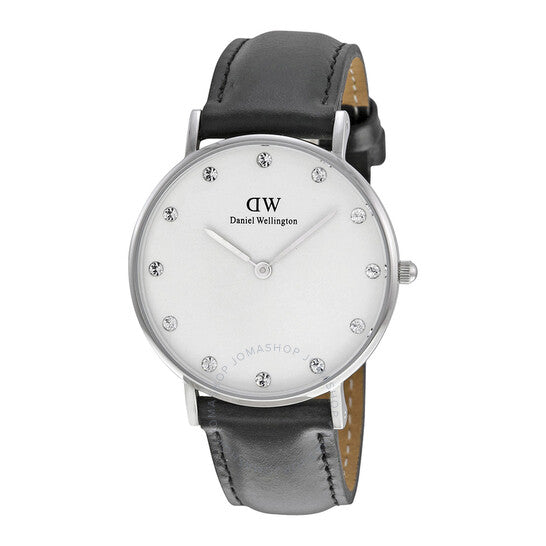 Daniel Wellington Classy Sheffield White Dial Black Leather Strap Watch For Women - DW00100080 Buy Now By Daniel Wellington