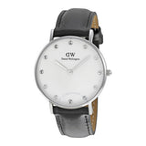 Daniel Wellington Classy Sheffield White Dial Black Leather Strap Watch For Women - DW00100080 Buy Now By Daniel Wellington