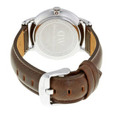 Daniel Wellington Dapper Bristol White Dial Brown Leather Strap Watch For Women - DW00100098 Buy Now By Daniel Wellington