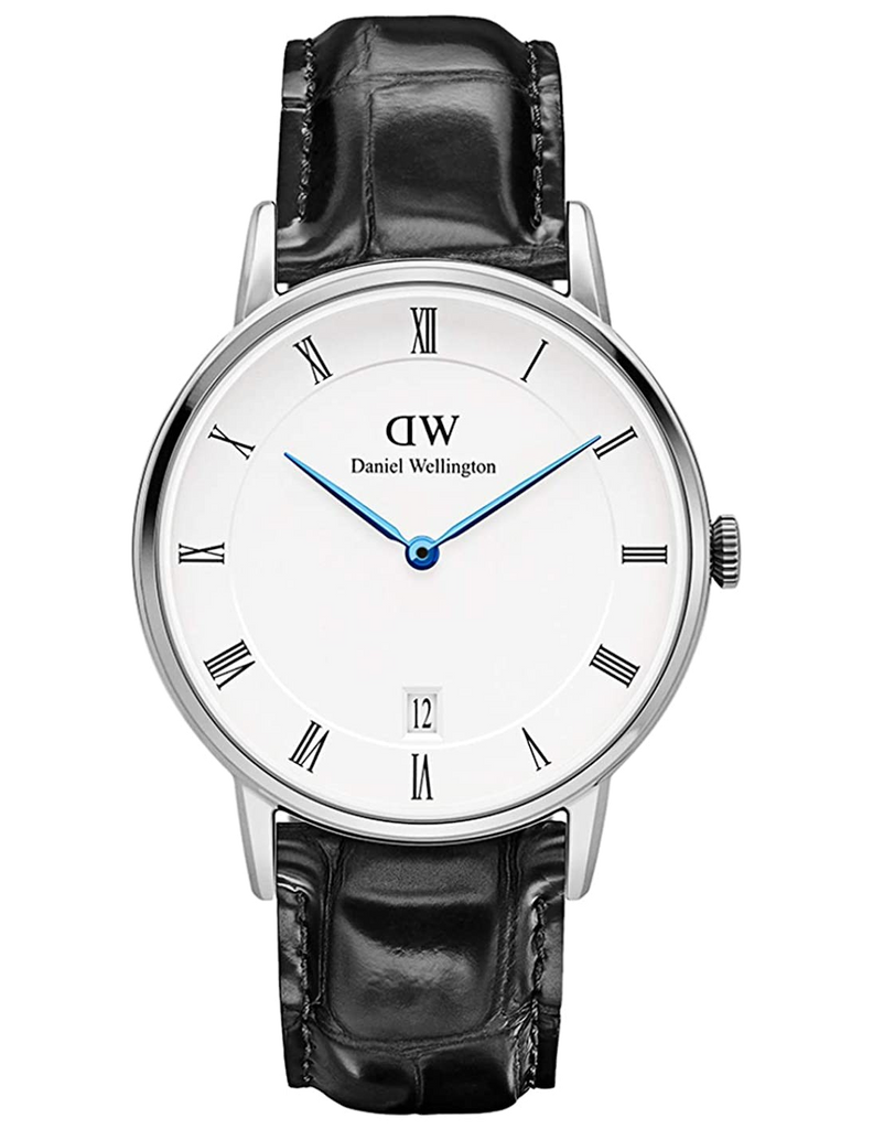 Daniel Wellington Dapper Reading Quartz White Dial Black Leather Strap Watch For Women - DW00100117 Buy Now By Daniel Wellington