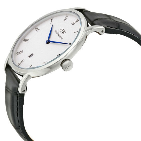 Daniel Wellington Dapper Reading White Dial Black Leather Strap Watch For Men - DW00100108 Buy Now By Daniel Wellington