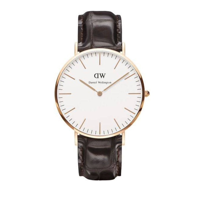 Daniel Wellington Classic York White Dial Brown Leather Strap Watch For Men - DW00100011 Buy Now By Daniel Wellington