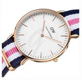Daniel Wellington Classic South Hampton White Dial Two Tone Nylon Strap Watch For Women - DW00100034 Buy Now By Daniel Wellington