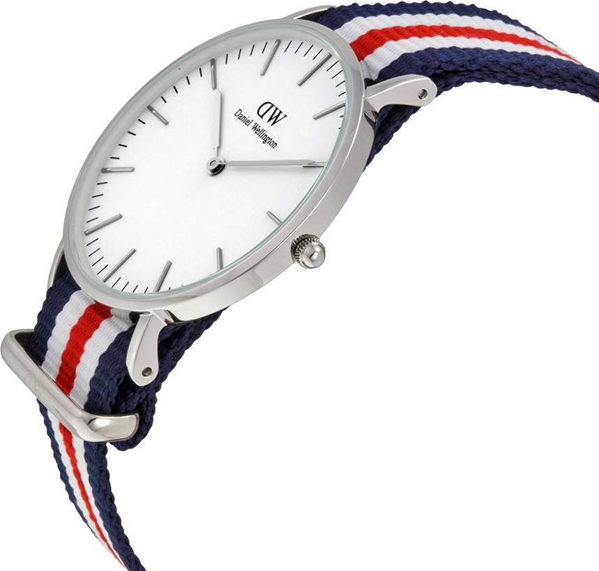 Daniel Wellington Classic Canterbury White Dial Two Tone NATO Strap Watch For Women - DW00100051 Buy Now By Daniel Wellington