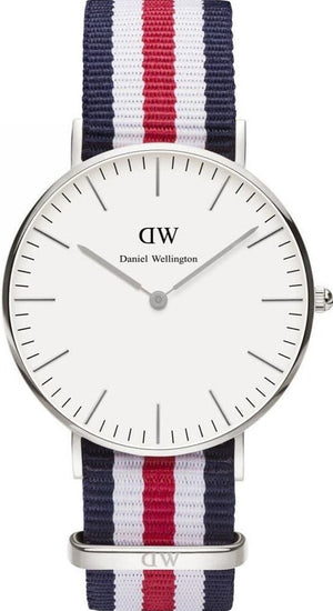 Daniel Wellington Classic Canterbury White Dial Two Tone NATO Strap Watch For Women - DW00100051 Buy Now By Daniel Wellington
