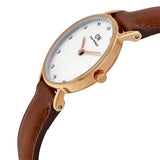 Daniel Wellington Classy St Mawes White Dial Brown Leather Strap Watch For Women - DW00100059 Buy Now By Daniel Wellington