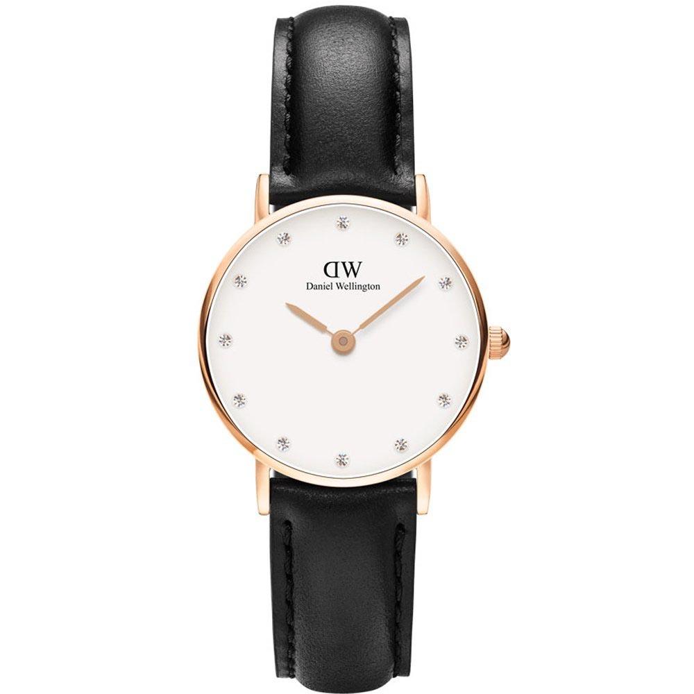 Daniel Wellington Classy Sheffield White Dial Black Leather Strap Watch For Women - DW00100060 Buy Now By Daniel Wellington
