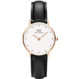 Daniel Wellington Classy Sheffield White Dial Black Leather Strap Watch For Women - DW00100060 Buy Now By Daniel Wellington