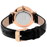 Daniel Wellington Classy Sheffield White Dial Black Leather Strap Watch For Women - DW00100060 Buy Now By Daniel Wellington