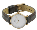 Daniel Wellington Classy York White Dial Brown Leather Strap Watch For Women - DW00100061 Buy Now By Daniel Wellington