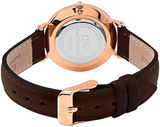 Daniel Wellington Classy York White Dial Brown Leather Strap Watch For Women - DW00100061 Buy Now By Daniel Wellington
