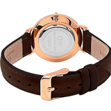 Daniel Wellington Classy York White Dial Brown Leather Strap Watch For Women - DW00100061 Buy Now By Daniel Wellington