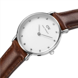 Daniel Wellington Classy St Mawes White Dial Brown Leather Strap Watch For Women - DW00100067 Buy Now By Daniel Wellington