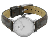 Daniel Wellington York White Dial Brown Leather Strap Watch For Women - DW00100069 Buy Now By Daniel Wellington