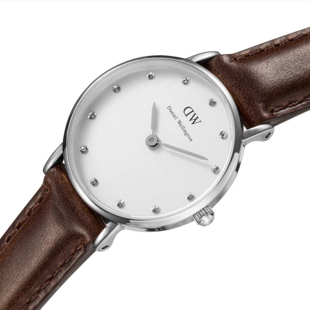 Daniel Wellington Classy Bristol White Dial Brown Leather Strap Watch For Women - DW00100070 Buy Now By Daniel Wellington