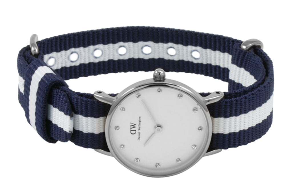 Daniel Wellington Classy Glasgow White Dial Two Tone NATO Strap Watch For Women - DW00100074 Buy Now By Daniel Wellington