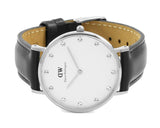 Daniel Wellington Classy Sheffield White Dial Black Leather Strap Watch For Women - DW00100080 Buy Now By Daniel Wellington