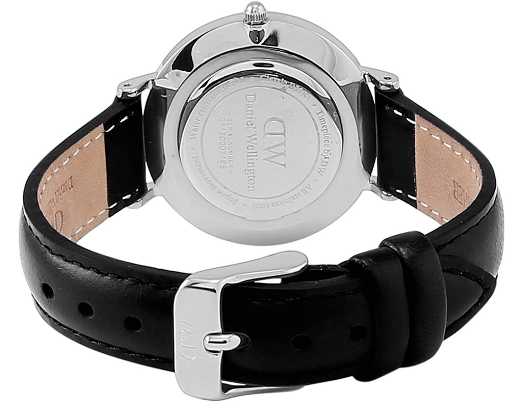 Daniel Wellington Classy Sheffield White Dial Black Leather Strap Watch For Women - DW00100080 Buy Now By Daniel Wellington