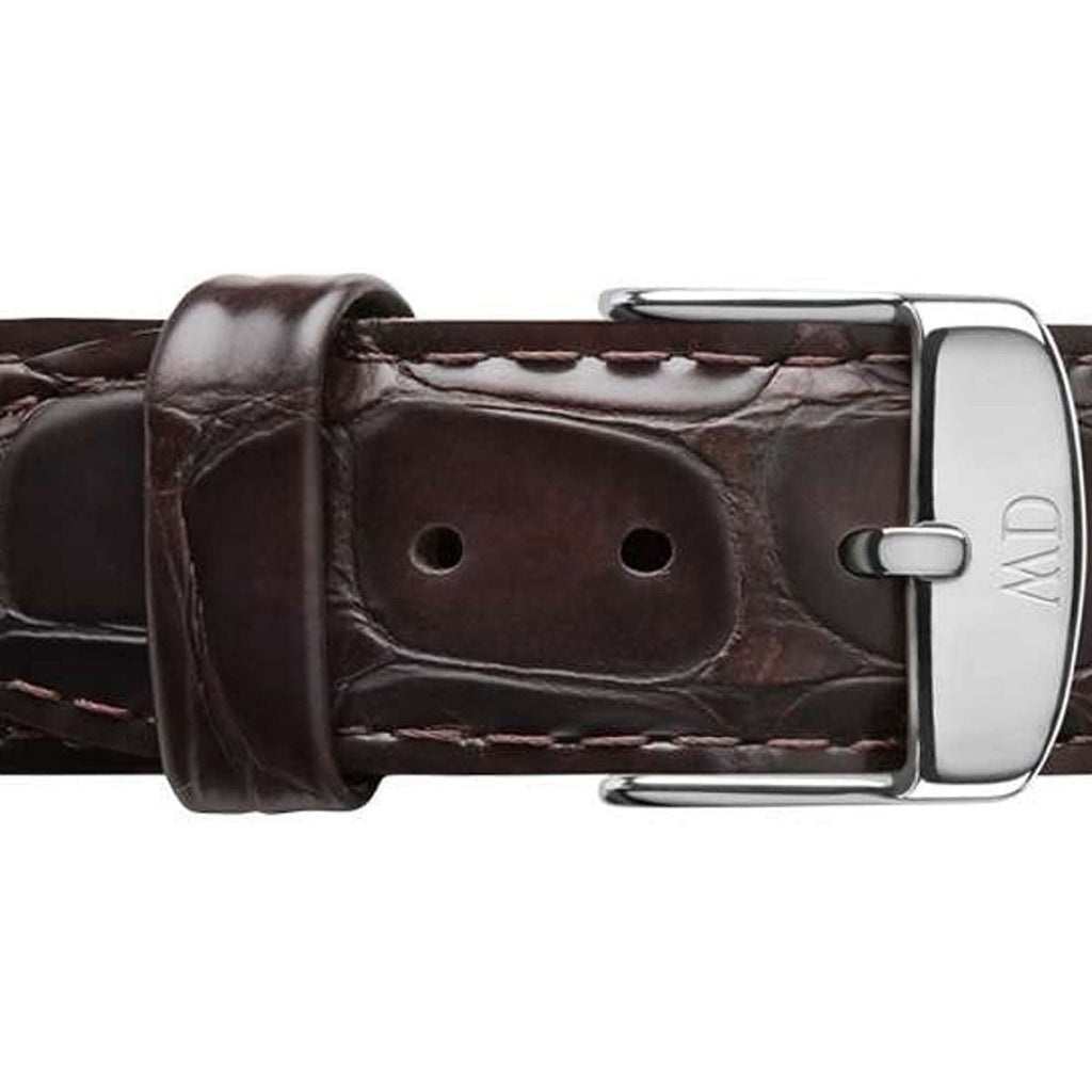 Daniel Wellington Dapper York Quartz White Dial Dark Brown Leather Strap Watch For Women - DW00100097 Buy Now By Daniel Wellington