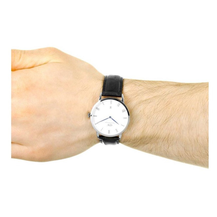 Daniel Wellington Dapper Reading White Dial Black Leather Strap Watch For Men - DW00100108 Buy Now By Daniel Wellington