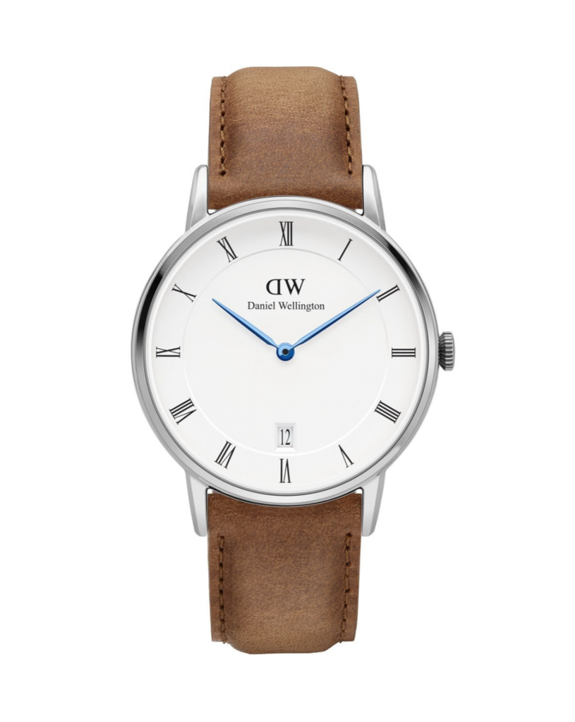 Daniel Wellington Dapper Durham Analog White Dial Brown Leather Strap Watch For Women - DW00100114 Buy Now By Daniel Wellington