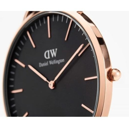 Daniel Wellington Classic Sheffield Black Dial Black Leather Strap Watch For Men - DW00100127 Buy Now By Daniel Wellington