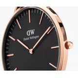 Daniel Wellington Classic Sheffield Black Dial Black Leather Strap Watch For Men - DW00100127 Buy Now By Daniel Wellington