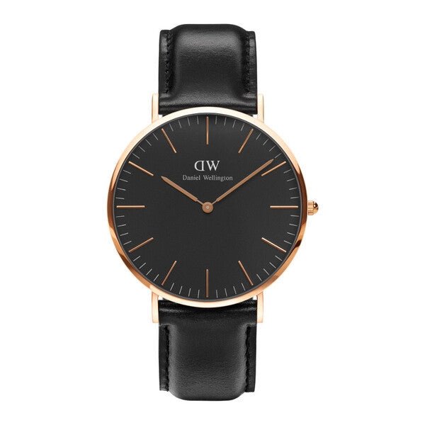 Daniel Wellington Classic Sheffield Black Dial Black Leather Strap Watch For Men - DW00100127 Buy Now By Daniel Wellington