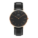 Daniel Wellington Classic Sheffield Black Dial Black Leather Strap Watch For Men - DW00100127 Buy Now By Daniel Wellington