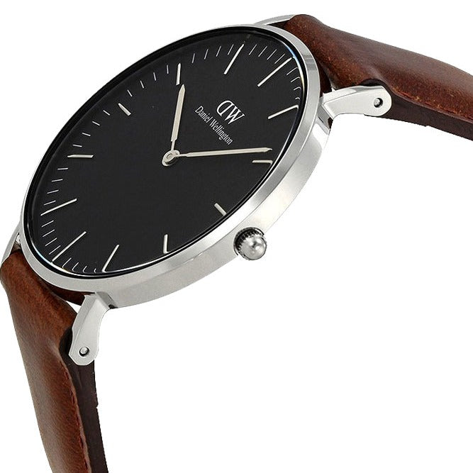 Daniel Wellington Classic Bristol Black Dial Brown Leather Strap Watch For Men - DW00100143 Buy Now By Daniel Wellington
