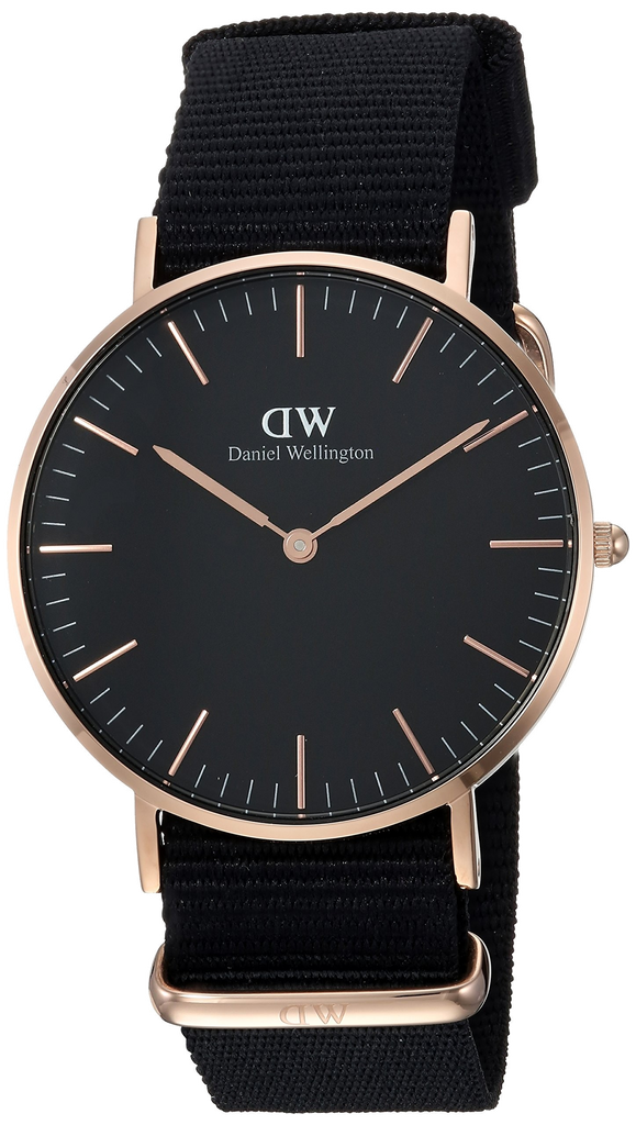 Daniel Wellington Classic Cornwall Black Dial Black NATO Strap Watch For Women - DW00100150 Buy Now By Daniel Wellington