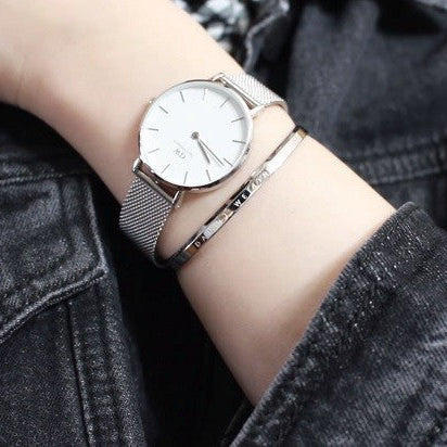 Daniel Wellington Petite Sterling White Dial Silver Mesh Bracelet Watch For Women - DW00100164 Buy Now By Daniel Wellington
