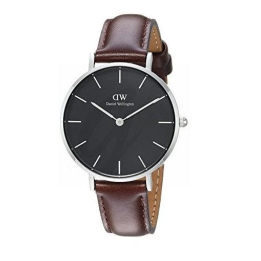 Daniel Wellington Classic Petite Bristol Black Dial Brown Leather Strap Watch For Women - DW00100177 Buy Now By Daniel Wellington