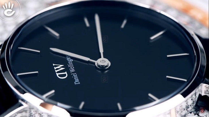 Daniel Wellington Petite Sheffield Black Dial Black Leather Strap Watch For Women - DW00100180 Buy Now By Daniel Wellington