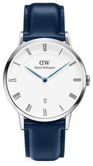 Daniel Wellington Classic Sheffield White Dial Navy Blue Leather Strap Watch For Women - DW00100194 Buy Now By Daniel Wellington
