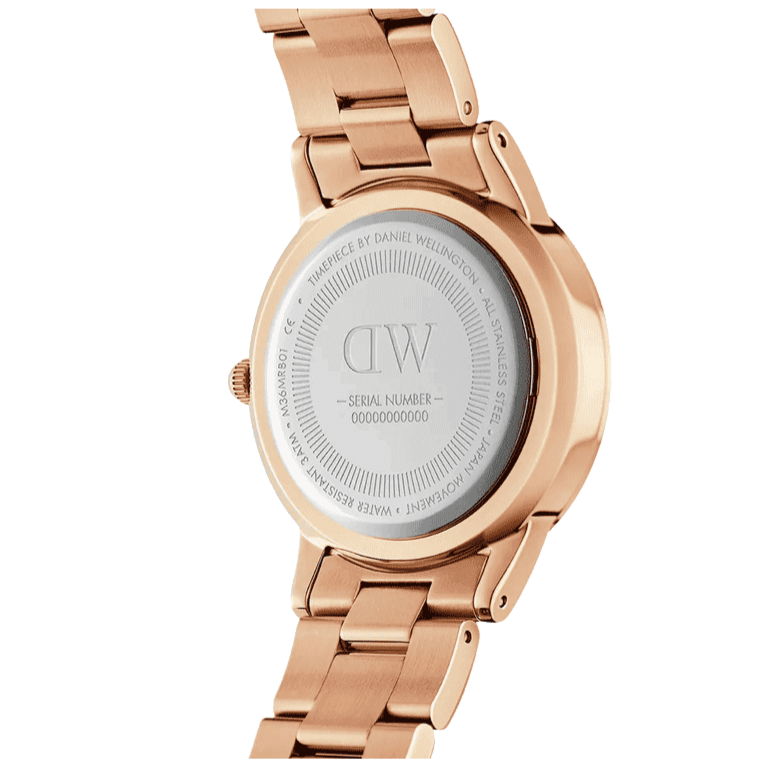Daniel Wellington Iconic Link White Dial Rose Gold Steel Strap Watch For Women - DW00100211 Buy Now By Daniel Wellington