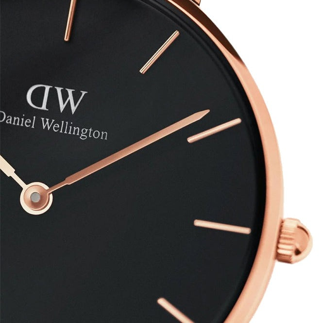Daniel Wellington Classic Petite Cornwall Black Dial Black NATO Strap Watch For Women - DW00100215 Buy Now By Daniel Wellington