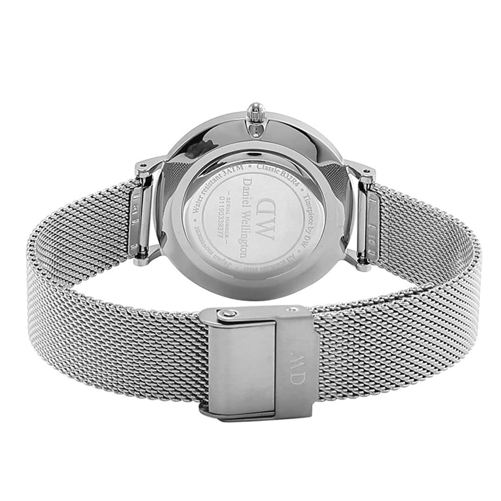 Daniel Wellington Petite Sterling Black Dial Silver Mesh Bracelet Watch For Women - DW00100218 Buy Now By Daniel Wellington