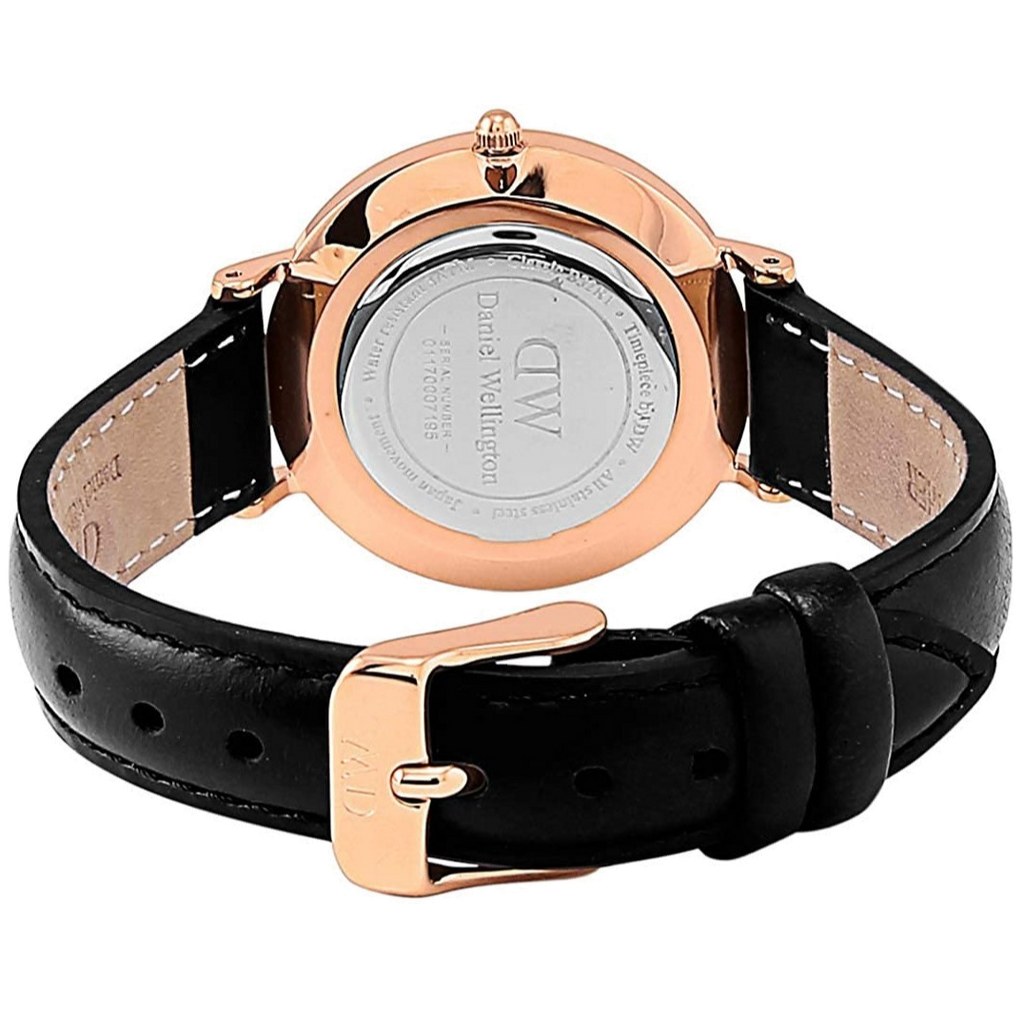 Daniel Wellington Classic Petite Sheffield Black Dial Black Leather Strap Watch For Women - DW00100224 Buy Now By Daniel Wellington