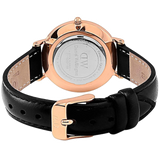 Daniel Wellington Classic Petite Sheffield Black Dial Black Leather Strap Watch For Women - DW00100224 Buy Now By Daniel Wellington