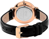 Daniel Wellington Classic Petite Sheffield White Dial Black Leather Strap Watch For Women - DW00100230 Buy Now By Daniel Wellington