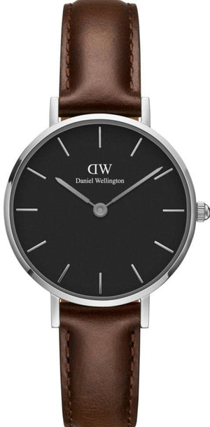 Daniel Wellington Classic Petite Bristol Black Dial Brown Leather Strap Watch For Women - DW00100233 Buy Now By Daniel Wellington