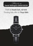 Daniel Wellington Classic Petite Sheffield Black Dial Black Leather Strap Watch For Women - DW00100236 Buy Now By Daniel Wellington
