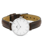 Daniel Wellington Classic Petite White Dial Brown Leather Strap Watch For Women - DW00100239 Buy Now By Daniel Wellington
