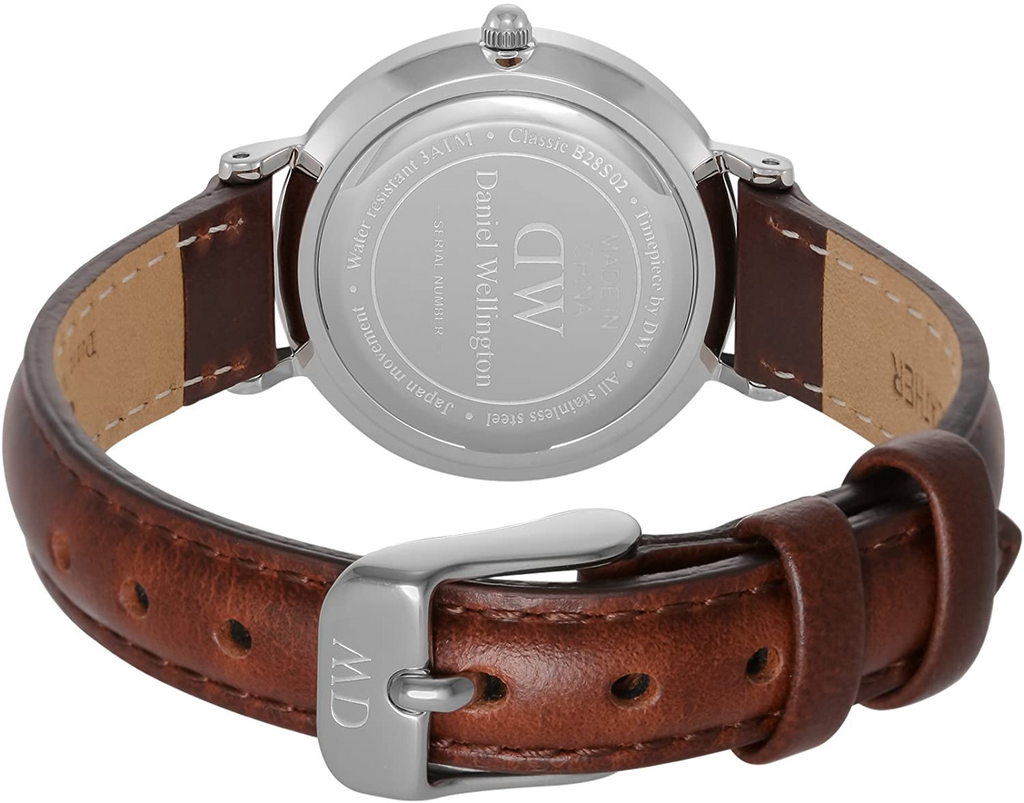 Daniel Wellington Petite White Dial Brown Leather Strap Watch For Women - DW00100243 Buy Now By Daniel Wellington