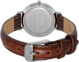 Daniel Wellington Petite White Dial Brown Leather Strap Watch For Women - DW00100243 Buy Now By Daniel Wellington