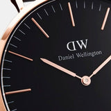 Daniel Wellington Classic Roselyn Black Dial Maroon Nylon Strap Watch For Women - DW00100269 Buy Now By Daniel Wellington