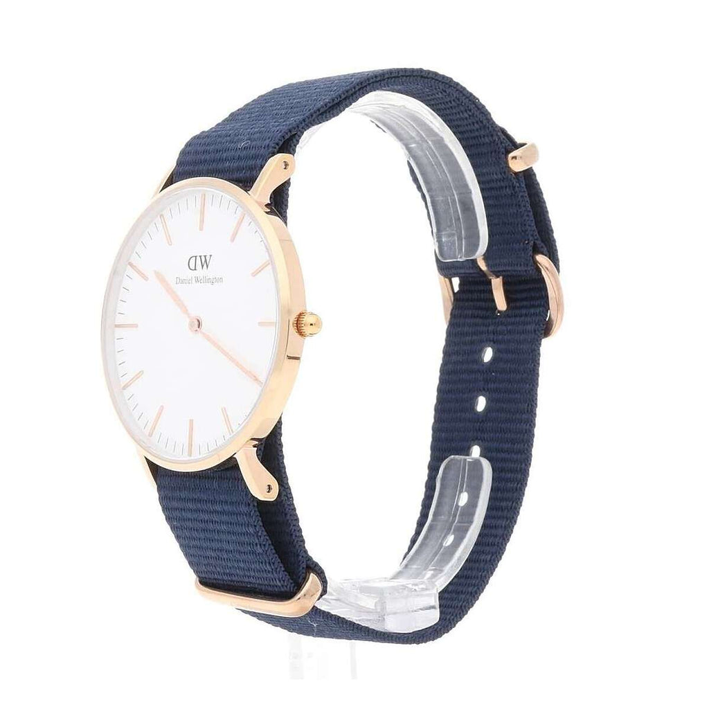 Daniel Wellington Classic Bayswater White Dial Navy Blue NATO Strap Watch For Women - DW00100279 Buy Now By Daniel Wellington