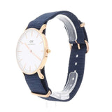 Daniel Wellington Classic Bayswater White Dial Navy Blue NATO Strap Watch For Women - DW00100279 Buy Now By Daniel Wellington